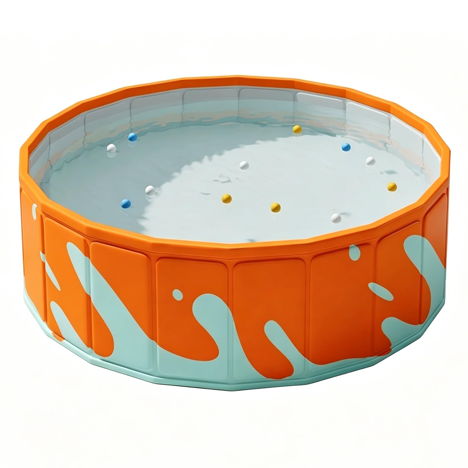 Piscina Pieghevole Piscina Pieghevole Di Grandi Dimensioni 90-160 Cm Non Gonfiabile Portatile Per Adulti Piscine Pieghevoli Per Il Giardino(Orange,90cm/35.4in)