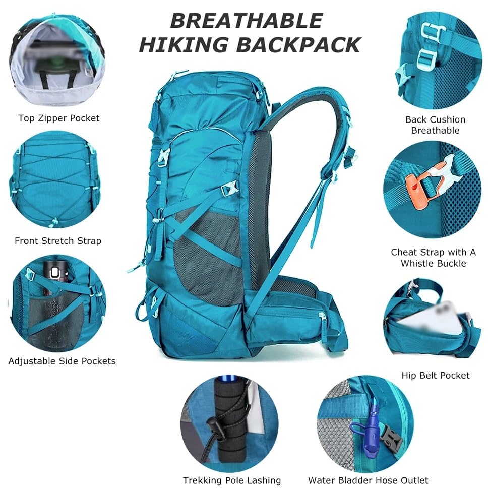 Sac à dos de randonnée 50L ergonomique contre le mal de dos