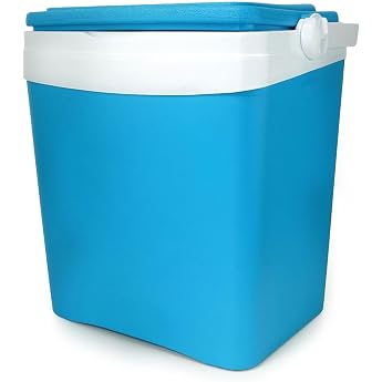 Passive Cool Box 25 Litres Insulated thermal box robust cool bag hard cover for camping beach fishing and outdoor 39 x 29 x 41.5 cm