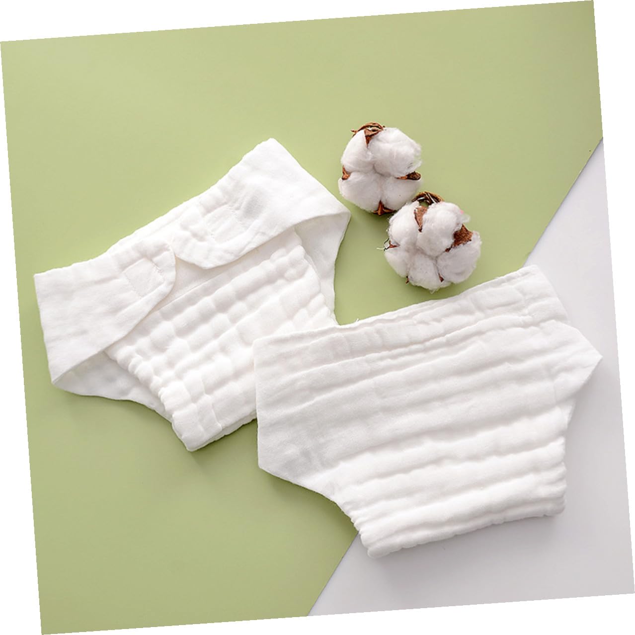 Pañales Reutilizables para Ñiño de Algodón Blanco M, 5 Piezas