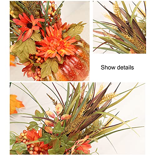 Plantas en macetas de Calabaza Artificial de Halloween, Calabaza de simulación Gigante Flores Falsas Decoraciones de bonsái para el hogar decoración de Fiesta de Halloween