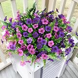 Artificial Flowers for Outdoors, 12 Bundles...