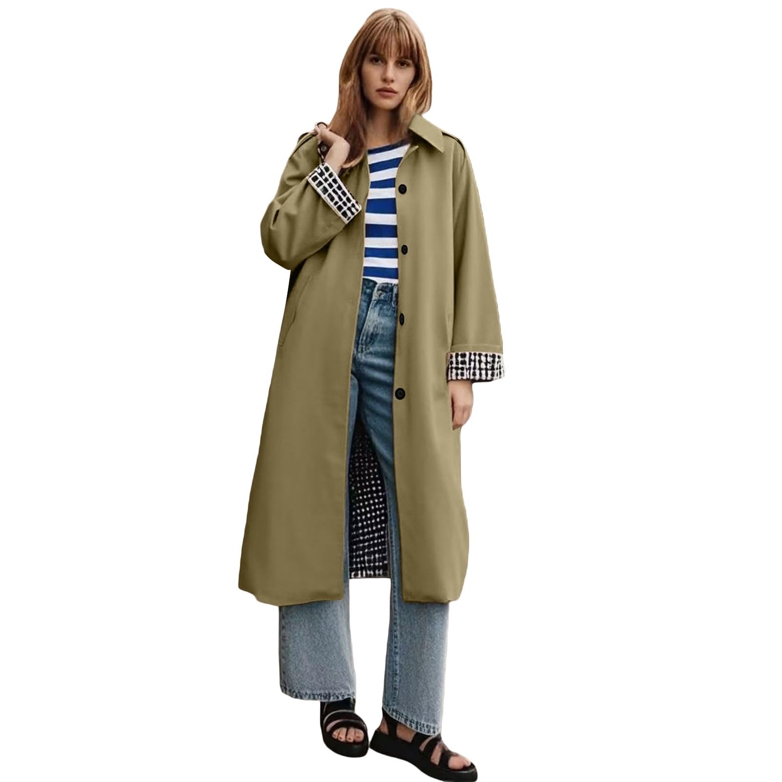 Piumino Donna un Elegante Trench Lungo con Collo e un Particolare Dettaglio sul Disponibile anche in Taglie Forti, questo Cappotto È Disponibile in Lunghezza Midi o Lunga. Sera