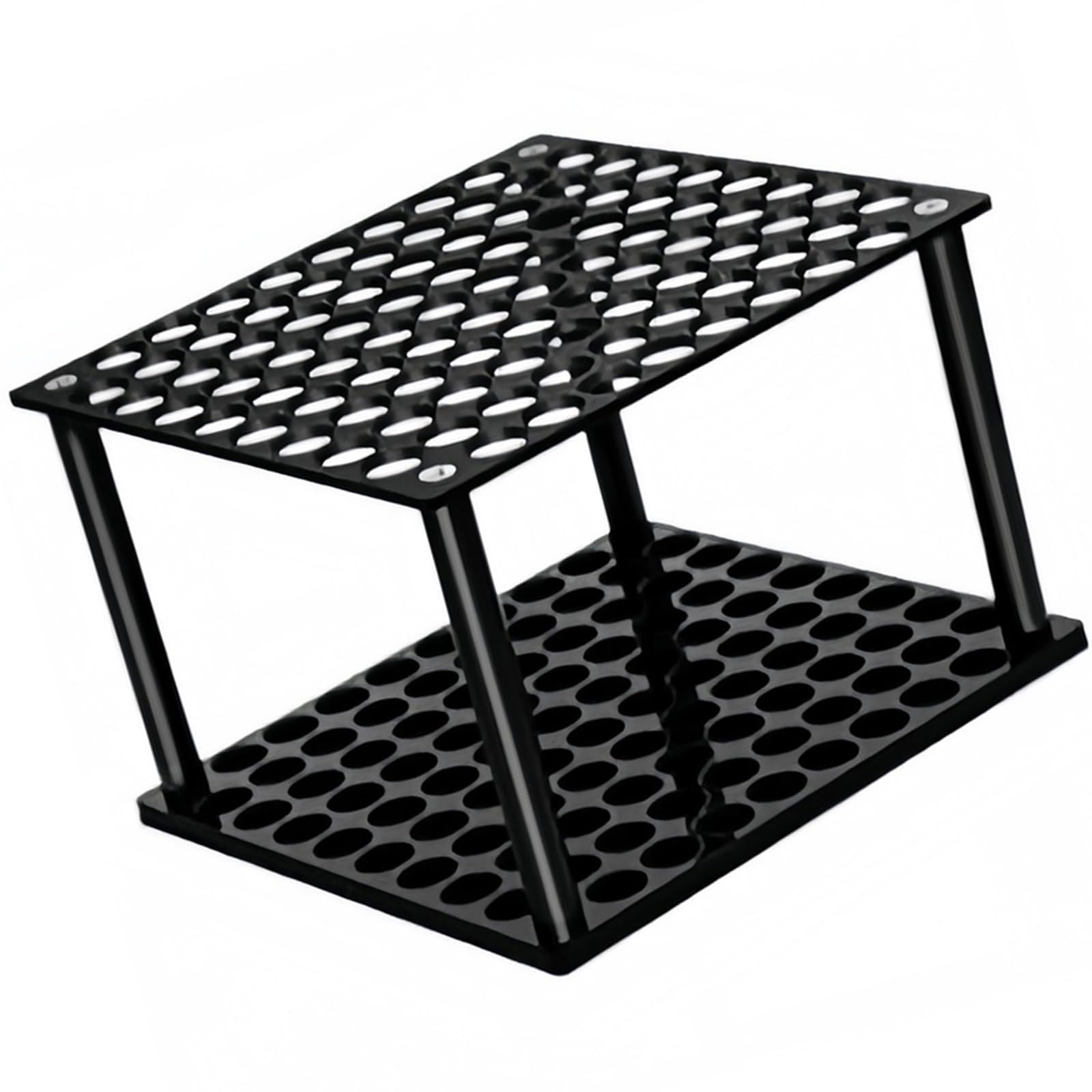 Hsioluted Large Capacity Clear/Black Acrylic Pen Holder for Artists Designers with 96 Hole Easy Assembly Multipurpose Pen Holder Acrylic Pencil Organizers