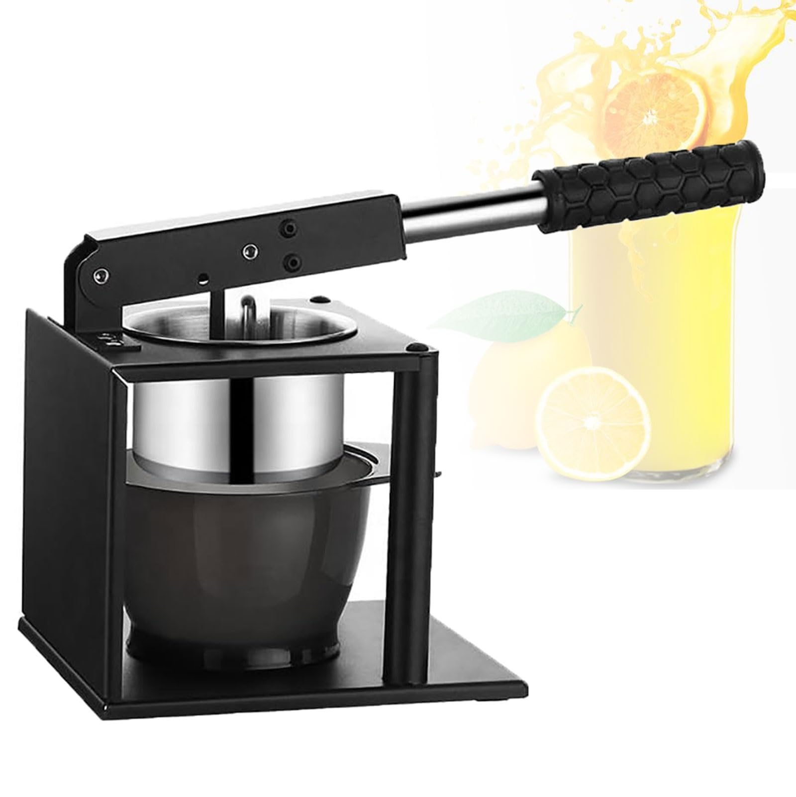 Exprimidor manual de cítricos, exprimidor de frutas de acero inoxidable prensado a mano para el hogar, exprimidor manual de prensado en frío de alta resistencia para granada, cítricos, naranjas, pom