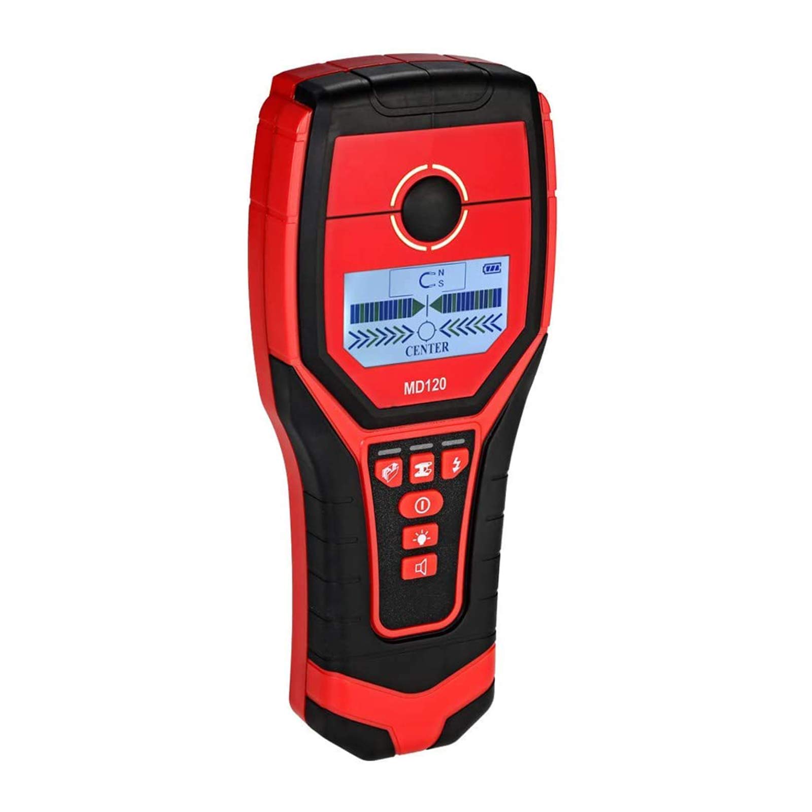 Detector de Pared Multifuncional, escáner de Pared portátil Metales Cables de Madera Alambres Instrumento de detección de tuberías de Agua (Rojo)