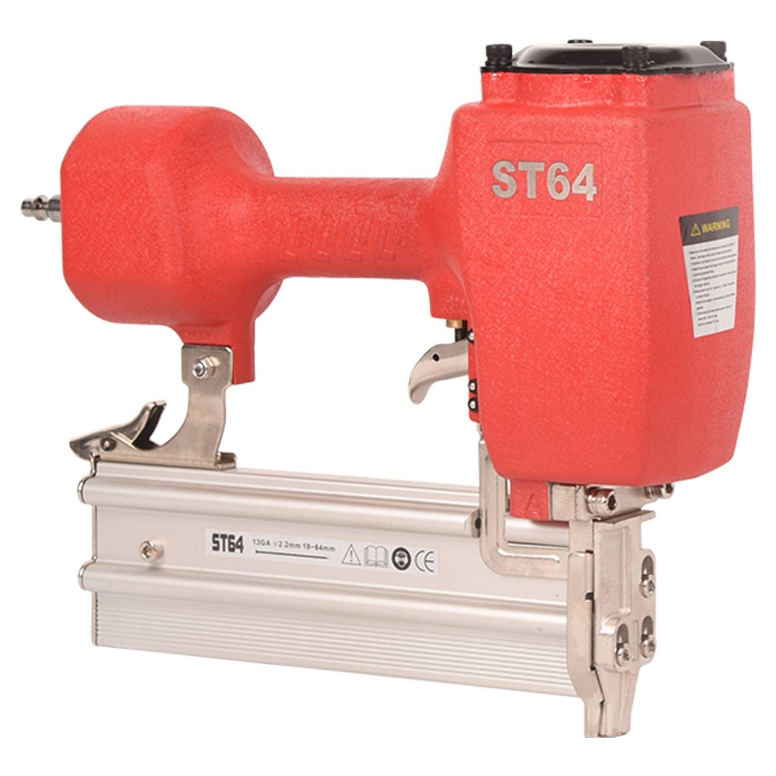 Professional 18GA Pneumatic Nail Gun - Heavy-Duty Aluminum Construction, Fast-Firing & Wood-Safe for Carpentry, Home Renovation, Furniture Projects (ST64)