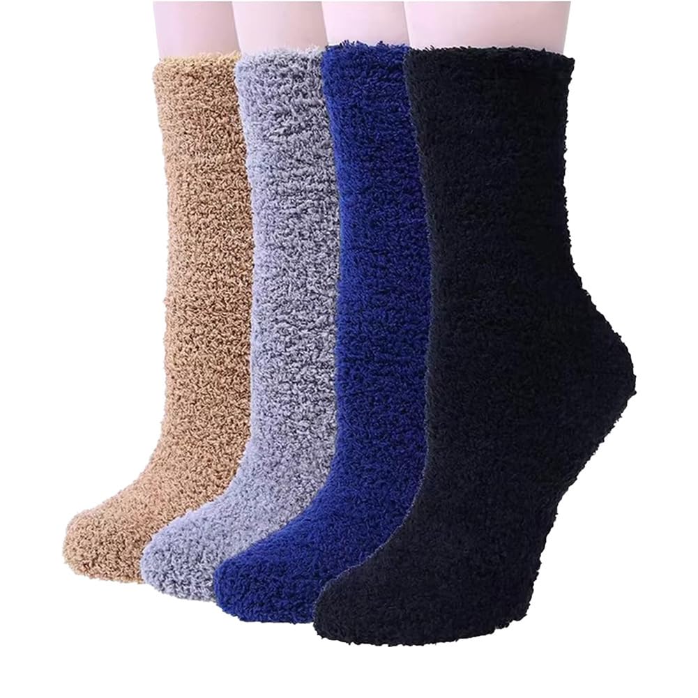 4 pares de calcetines suaves, gruesos y cálidos para mujer, ideales para el invierno