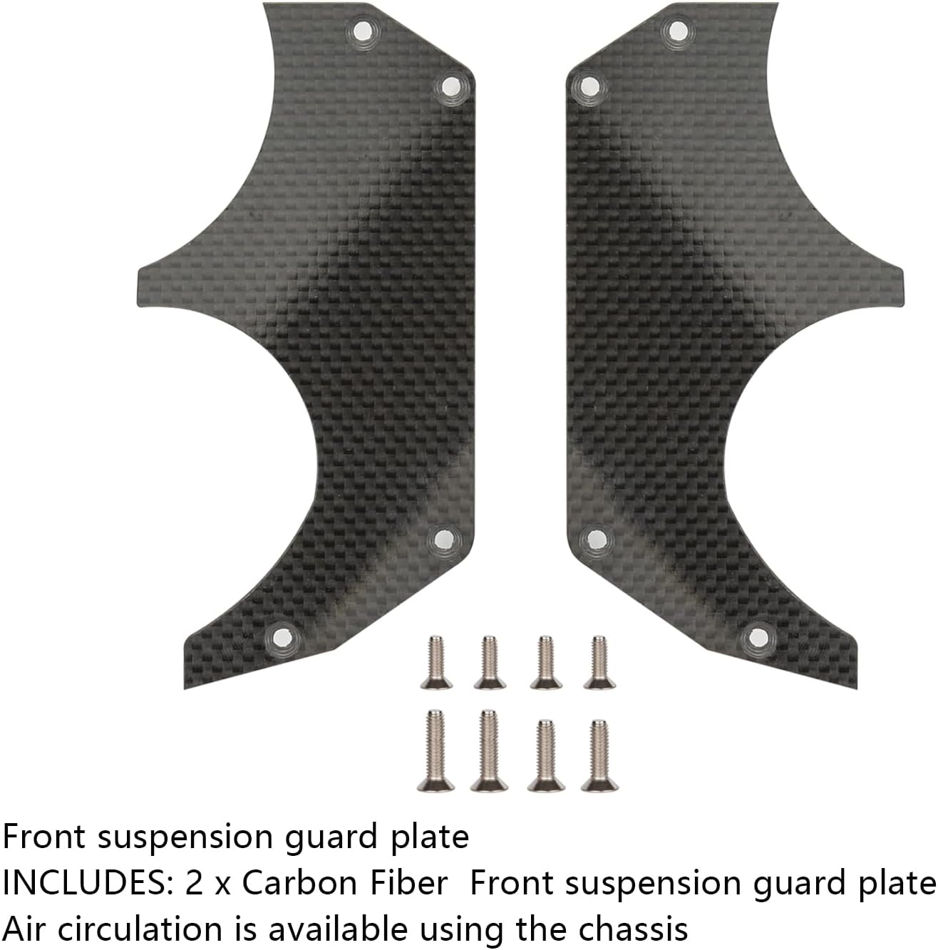 Air Dam Diffuser for Arrma 6S 1/7 Infraction/Limitless F1/Felony L&R-1.5 MM | Carbon Fiber Premium Wheel Cover Lightweight L&R Replace Wheelcover for 6S 1/7 Infraction/Limitless/Felony Upgrade Part-FRONT