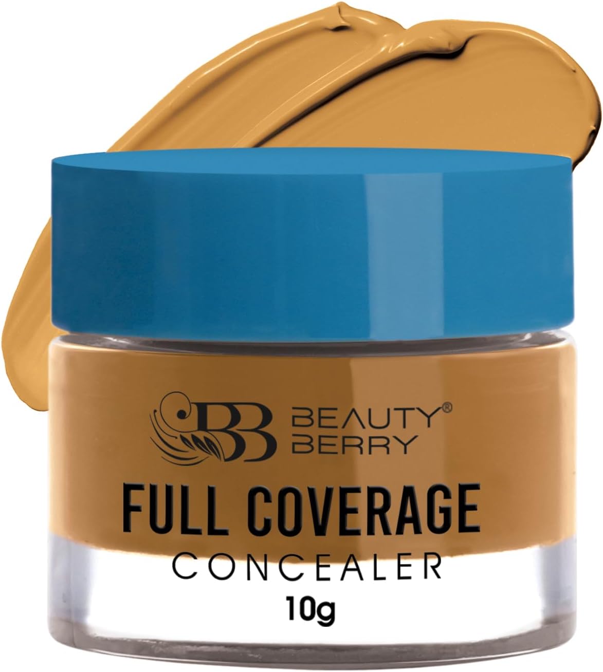 Beauty Berry Full Coverage Concealer - Contour, 10g | Easy to Blend, Ultra Lightweight & Long Lasting Concealer | Creamy Texture, Highly Pigmented, Waterproof Concealer for Face Makeup