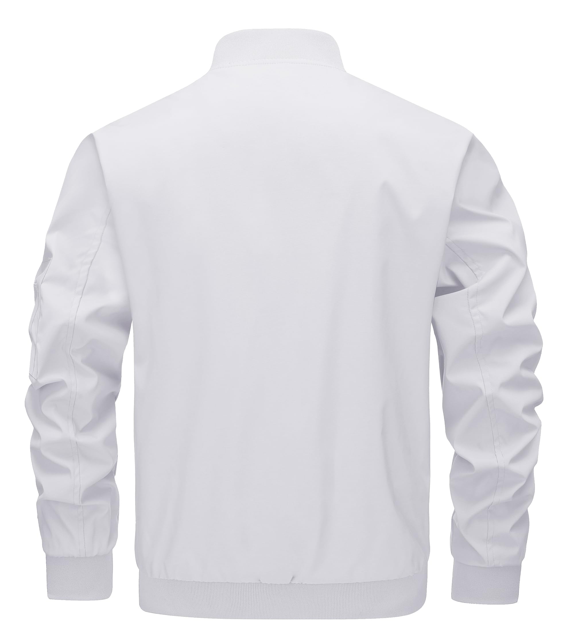 KEFITEVD Hommes Printemps Eté Blouson de Sport Golf Décontractée Léger Baseball Piste Vestes Bomber Manteaux avec Poches Polyester