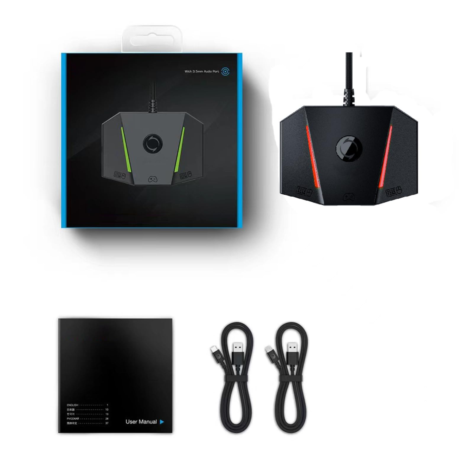 Sxhlseller Gaming Keyboard Mysz Adapter dla X S, dla Przełącznika, Aplikacja Precyzyjna Sterowanie Myszy Adapter Klawiatu