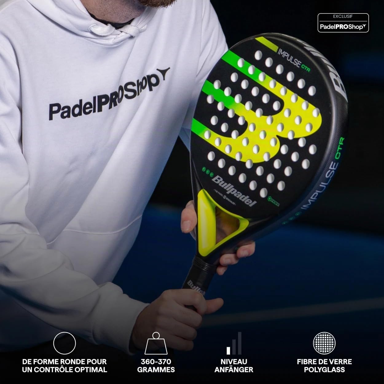 Raquette de Padel Bullpadel Impulse Ctrl 2026 (Exclusivité PadelPROShop) - Contrôle Optimal, Forme Ronde et Excellente maniabilité - Idéale pour Les débutants et Les Joueurs Amateurs