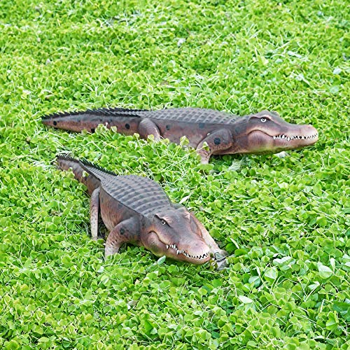 Kircust Garden Alligator Statues,Large Swamp Beast Lawn Crocodile Sculpture, Metal Lifelike Gator Yard Art for Outdoor Pond,Pool,Lawn Decor, 34 Inch Long (1PC) - Thumbnail 7