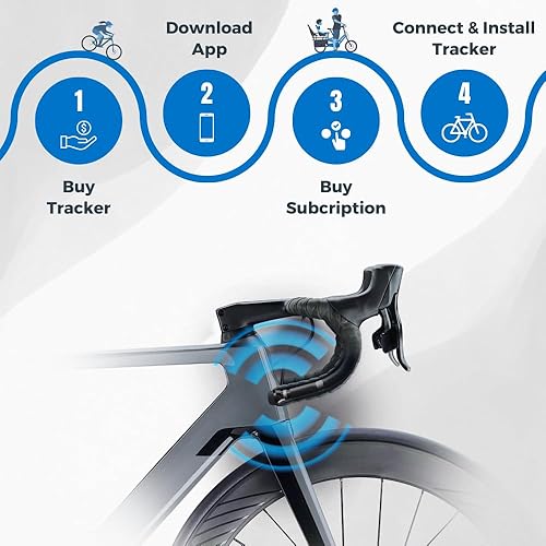 Miniatura 5 de BikeFinder Gen2 - Rastreador de bicicleta GPS, rastreador antirrobo oculto en el interior del manillar, dispositivo de seguimiento de bicicletas,