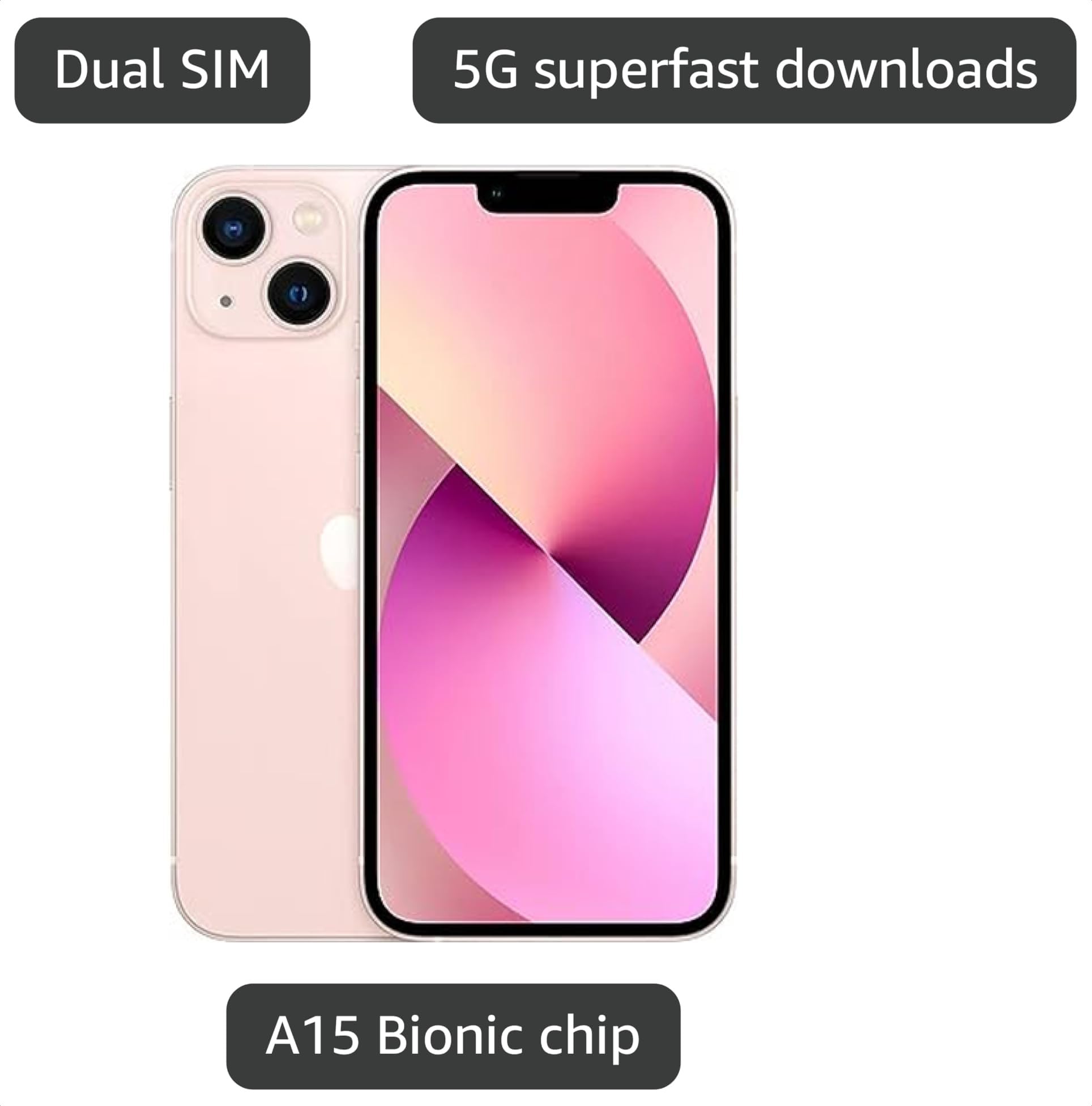 Amazon.com: Apple iPhone 13, 128GB, Pink - Unlocked (Renewed