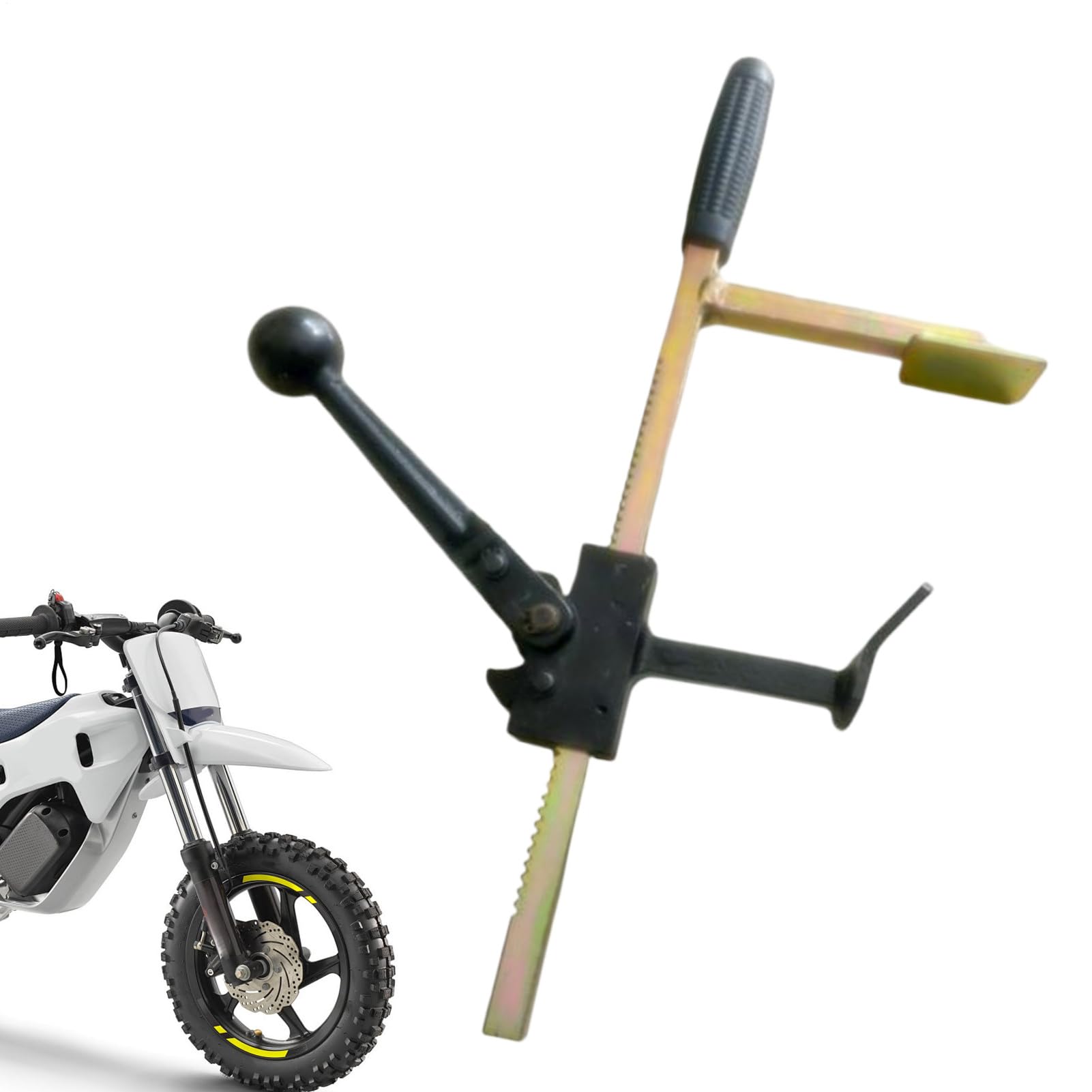 Generico Smontagomme Portatile Ergonomico Regolabile | Strumento Per La Rimozione Della Ruota Veicoli Elettrici Per Motocicletta Bicicletta Dirt Bike Auto Garage Officina Esterni