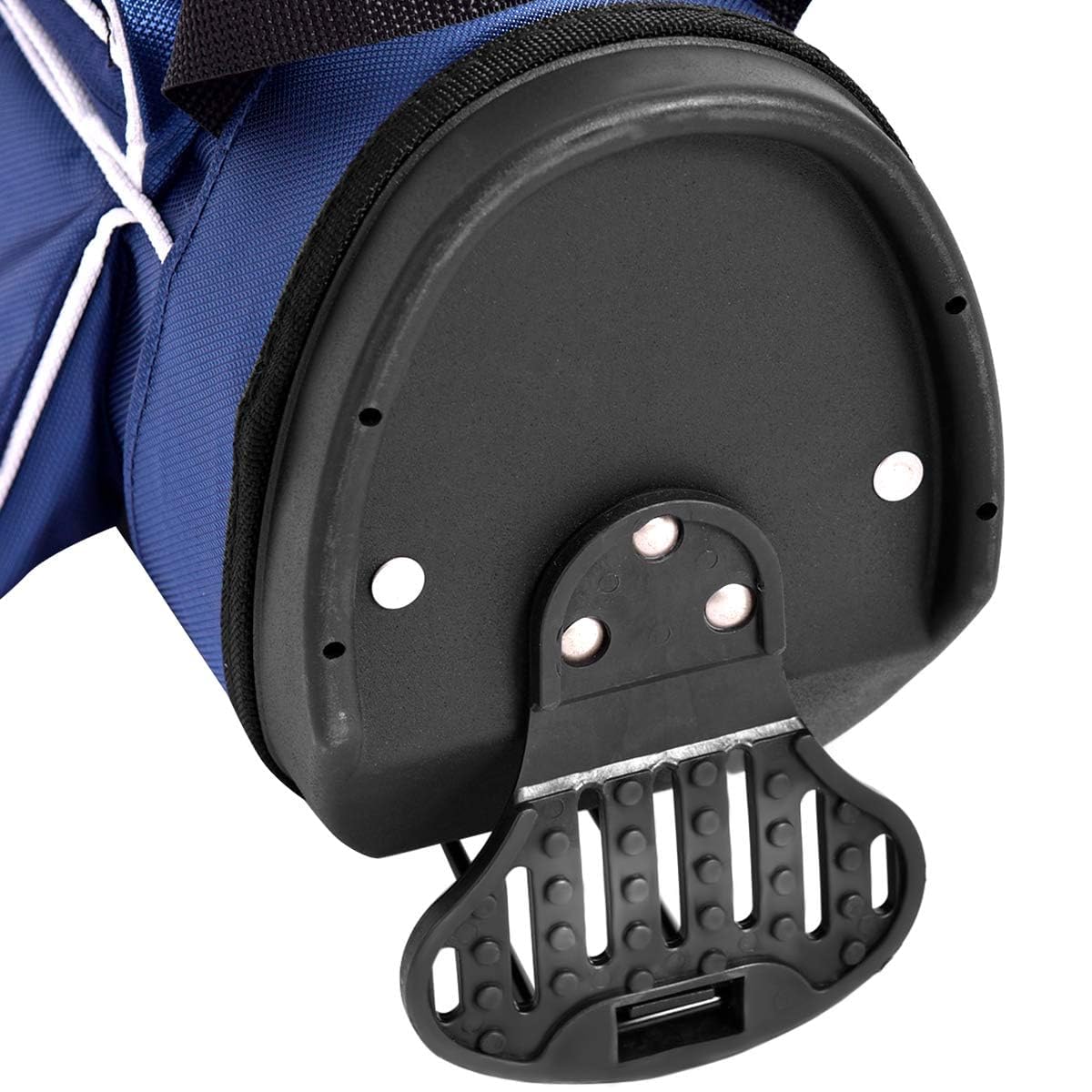FANTASK Golfbag, leichte Golftasche mit Kopfteil & Tragegurt, tragbare Golf Stand Bag mit Standfüßen, Regenhaube & 4-facher Unterteilung, Pencil Bag für Damen & Herren, blau