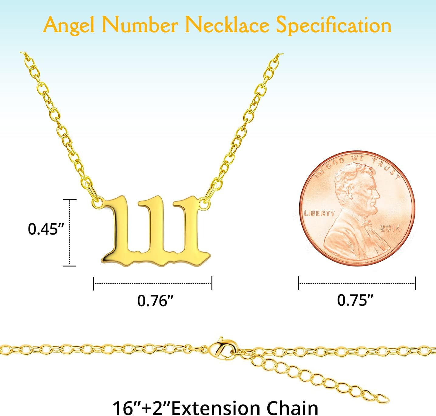LAOYOU 2pcs Pack Angel Number Necklace For Women, Gold Silver 000 111 1111 222 333 444 555 666 777 888 999 Angel Numbers Necklace For Girls Numerology Jewelry Hypoallergenic Non Tarnish - Image 3
