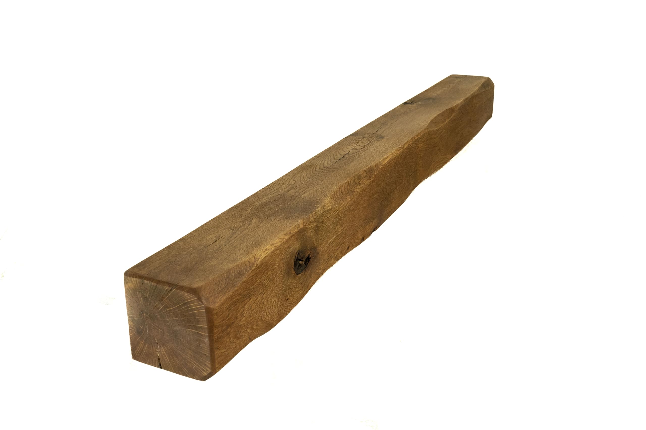 oakleys oak Genuine Solid Oak Beams for Fireplaces- Oak Floating Shelf for Home Decor- Rustic Shelves to Decorative Logs for Fireplace- Lightly Worked- Beam Size(120x12.5x12.5) Cm