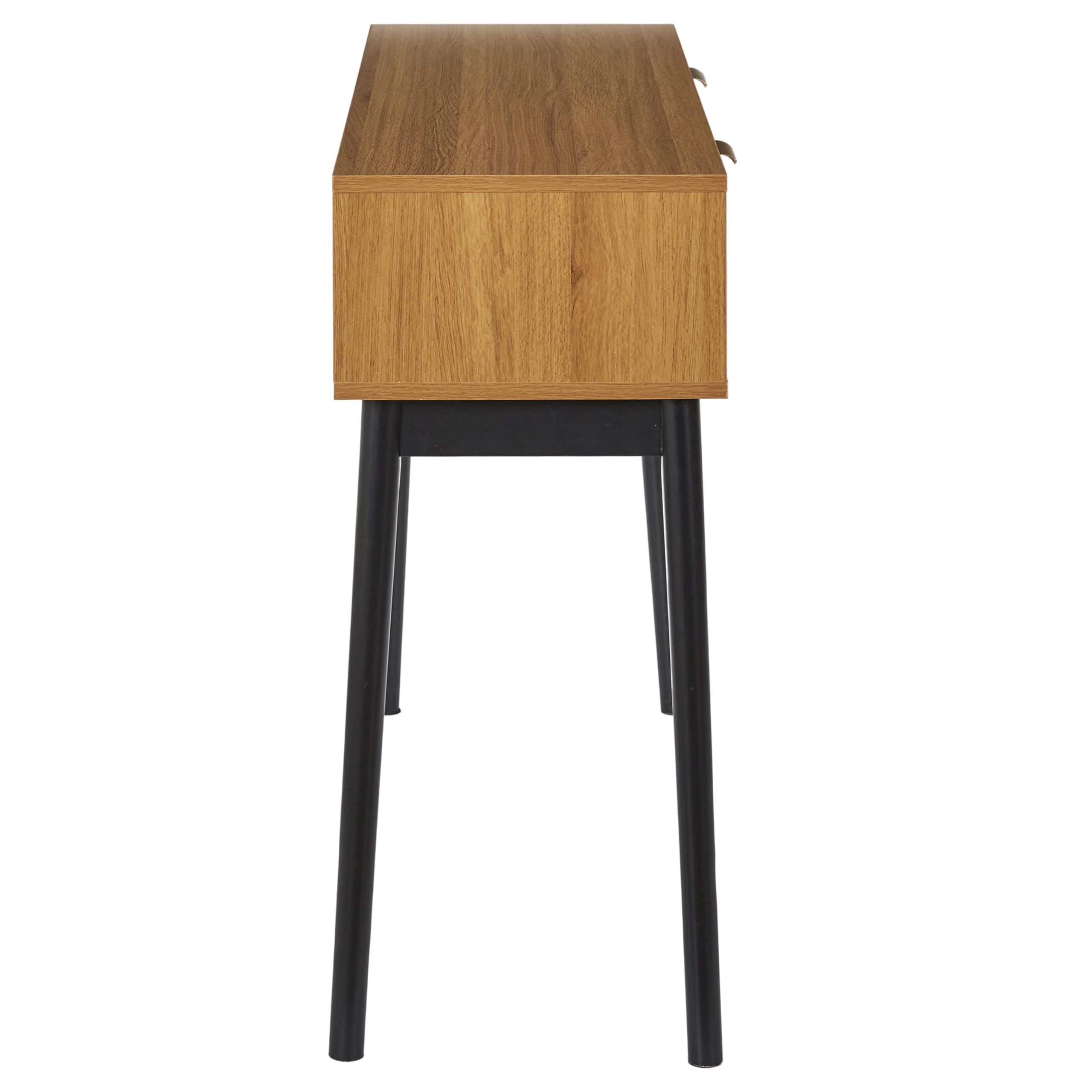 HOME DECO FACTORY, HD0301, console, modello Felix, collezione Lounge Edition, mobili, tavolo e scrivania, console e cuscino, 100 x 80 x 35 cm, marrone-nero
