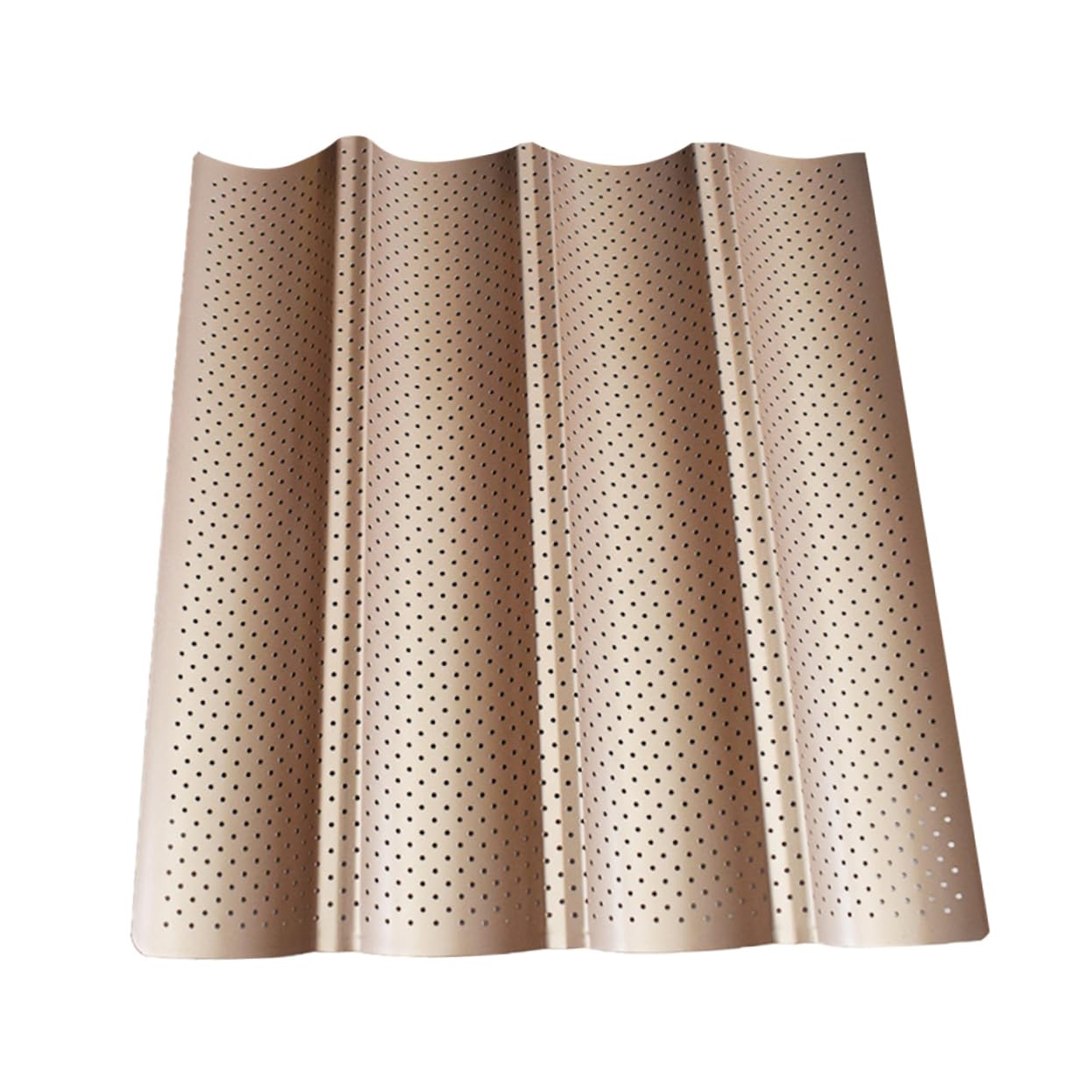 Cabilock 1PC Nonstick Baguette Baking Tray with Air Heat Household for French Bread and Easy to Clean Kitchen Pad Golden