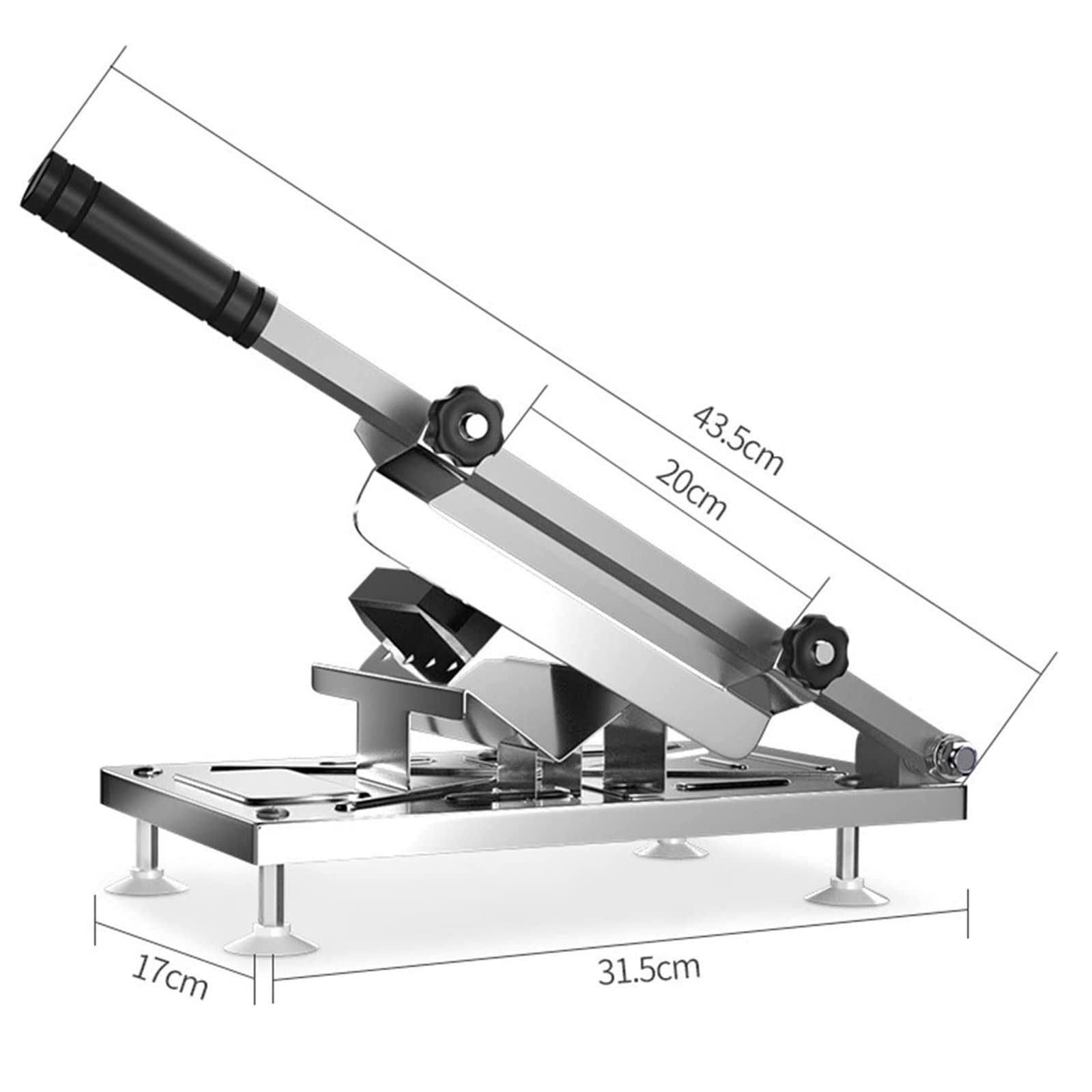 Manueller Gefrierfleischschneider – Einstellbar 0,3-15 Mm, Mit 200 Mm Edelstahlklinge & Rutschfesten Füßen
