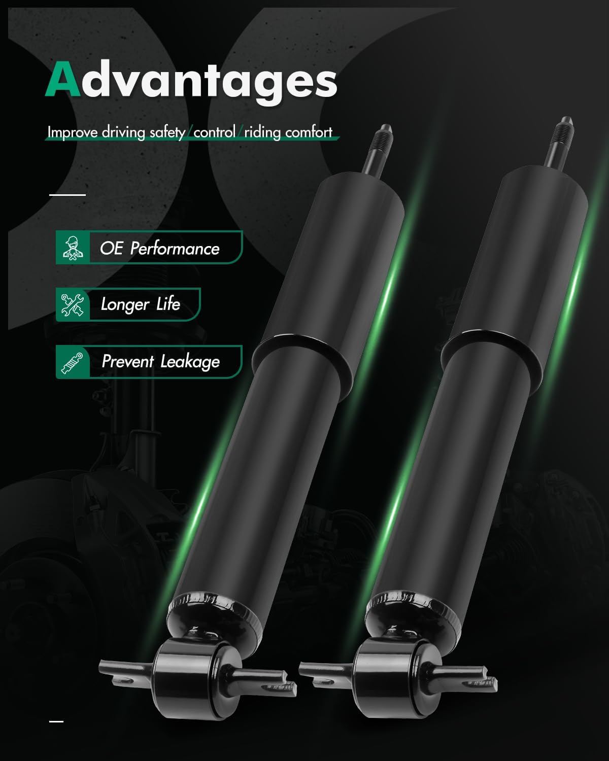 SCITOO - Front Shock Absorber for Ford Fits 1998-2011 for Ford Ranger,2001-2009 for Mazda B2300,1998-2001 for Mazda B2500,1998-01 for Mazda B3000,98-08 for Mazda B4000 Shocks 344397 Struts - 2Pc Set