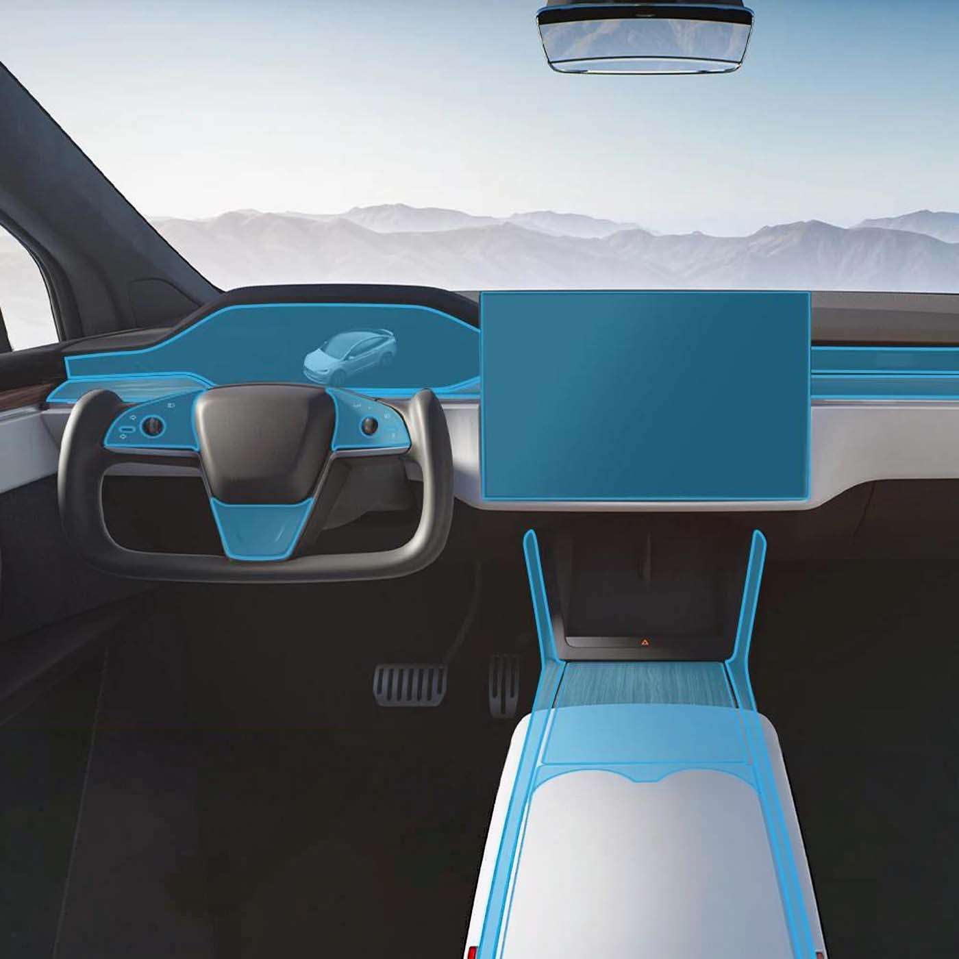 Protector de pantalla para el coche Tesla Model X que mantiene impecable tu sistema multimedia 8