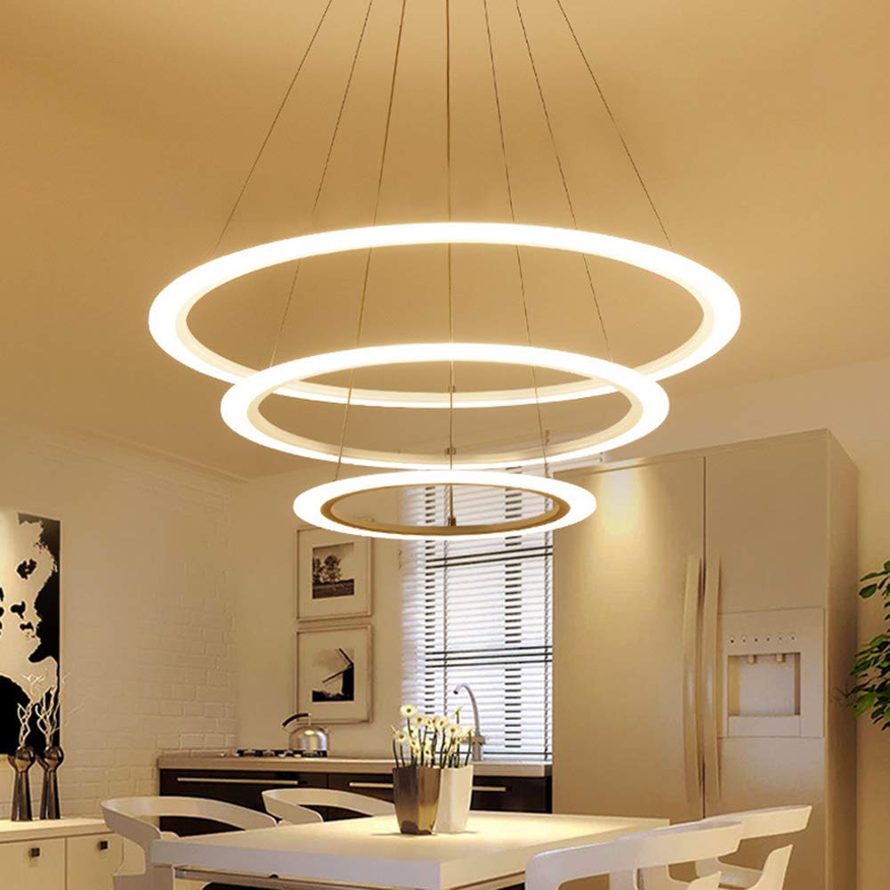 LED Chandelier New Modern High End Restaurant Pendant Lamp Ring - View #8