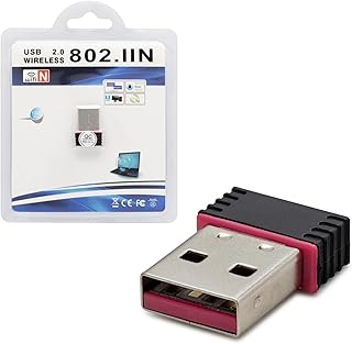 Hadron USB 2.0 Wireless Wi-Fi Adaptör | 150 Mbps, 802.11n Standart | PC ve Laptop Uyumlu Kablosuz Ağ Alıcısı | Windows 7, XP, Vista ve Linux Destekli | Güvenli ve Kolay Kurulum, Siyah/Kırmızı