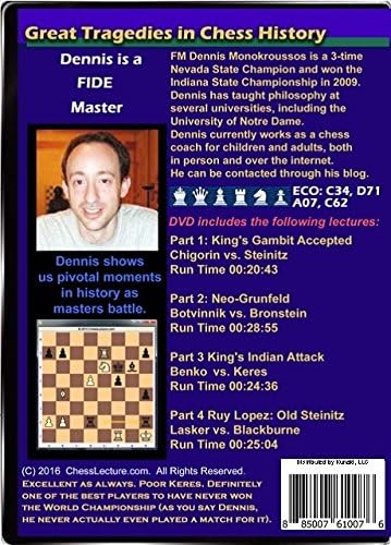 Great Tragedies in Chess History - Chess Lecture - Volume 149 Chess DVD