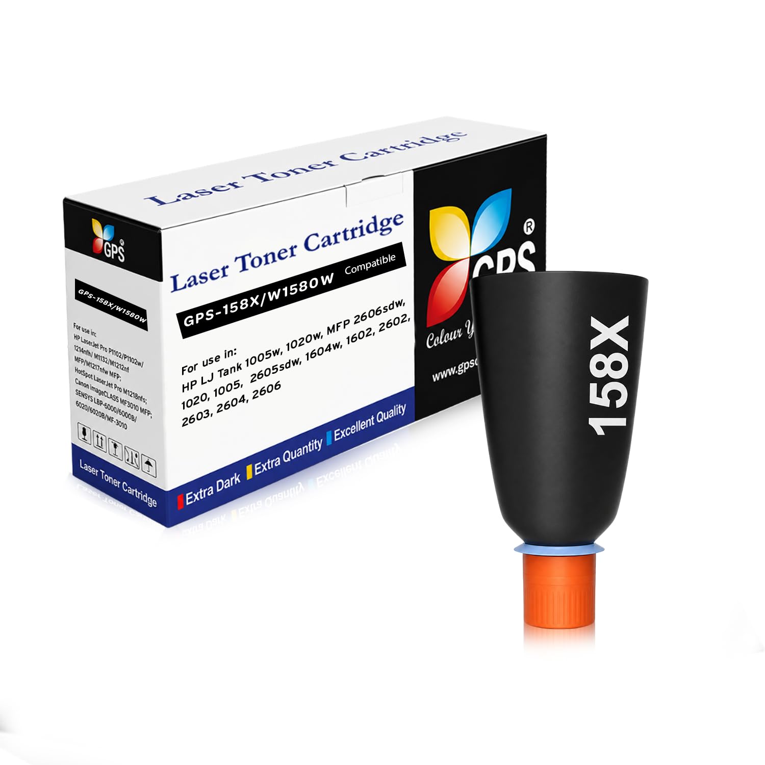 GPS 158X Toner Cartridge (W1580X ) Compatible with HP LJ Tank 1005w, 1020w, MFP 2606sdw, 1020, 1005, 2605sdw, 1604w, 1602, 2602, 2603, 2604, 2606 Series, Print 5000 Pages (158X-1pc)-picture-31