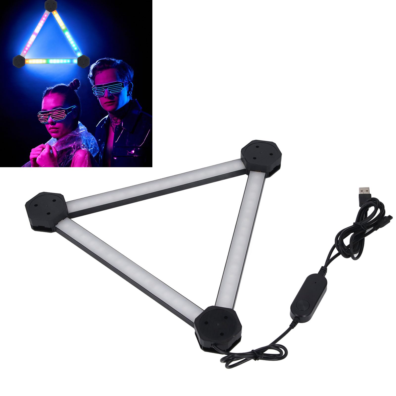 Luz de Pared LED RGB WiFi Inteligente, 9 Juegos de Barras de Luz Regulables de 16 Millones de Colores, Barras de de Sincronización de Música con Control Remoto y de Voz, Ideal para la
