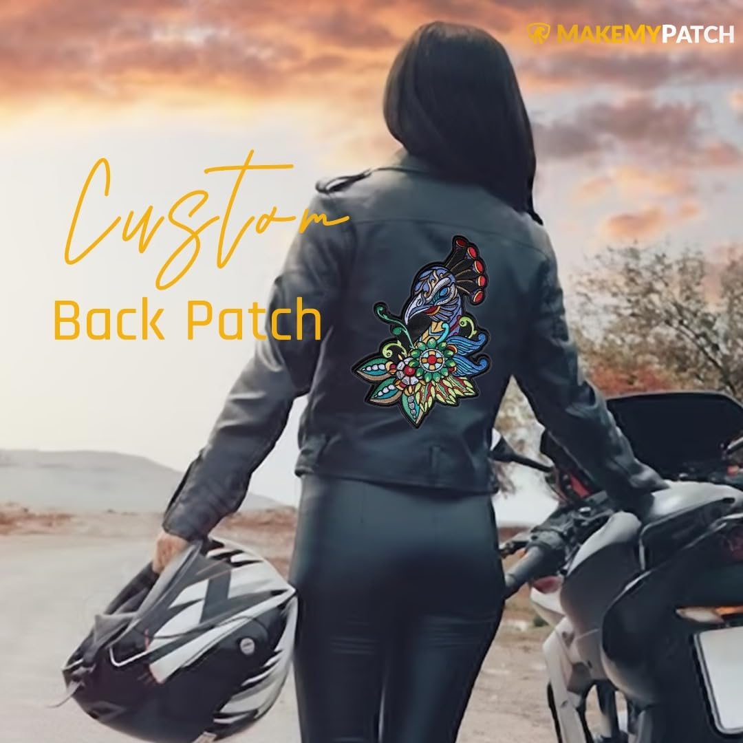 Peacock Patches Applique for Custom Jacket/Iron-on/Sew on (Large)