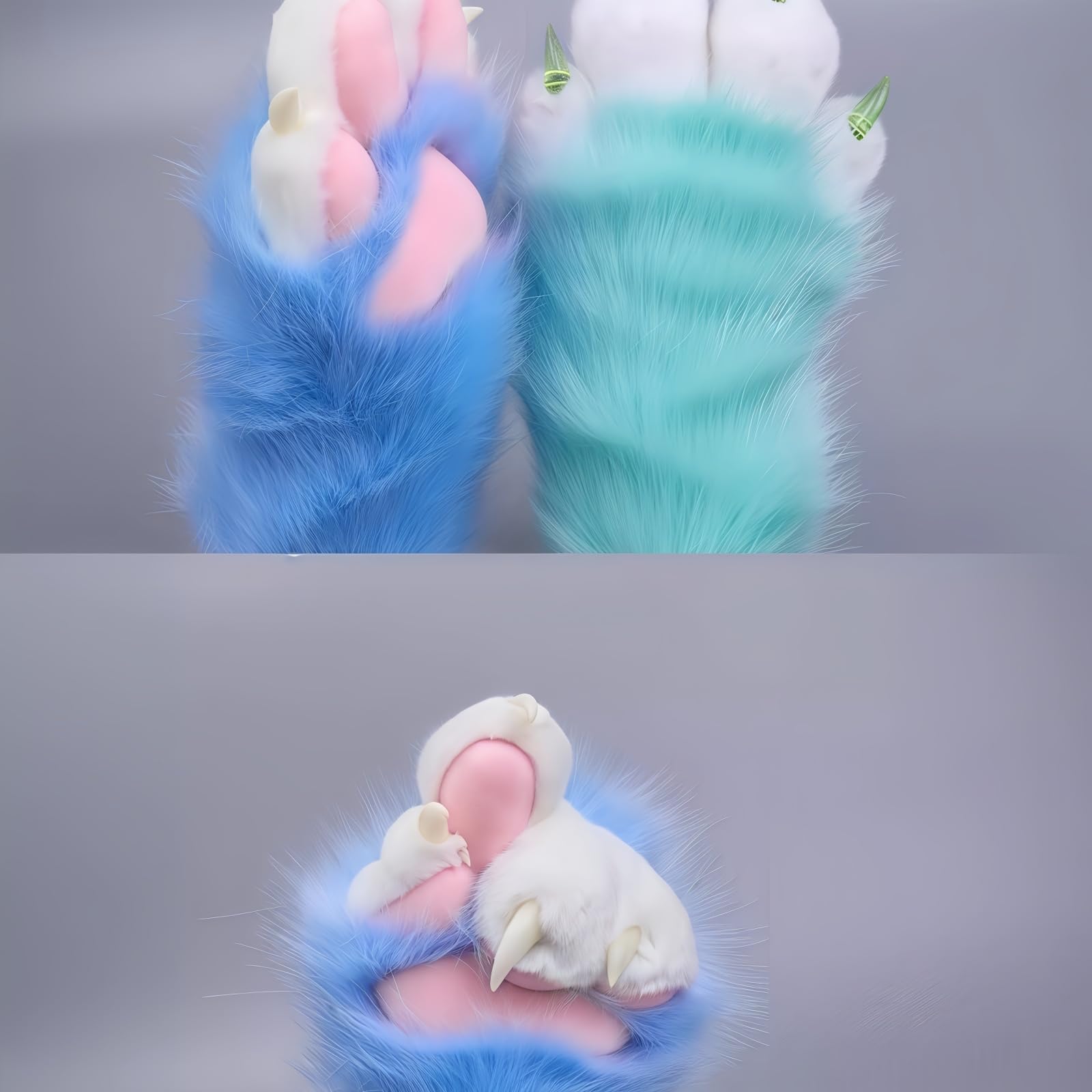 Rękawice futrzane łapy wiele kolorów do wyboru futrzane pazury kostiumy wystawowe cosplay rękawica łapa kota