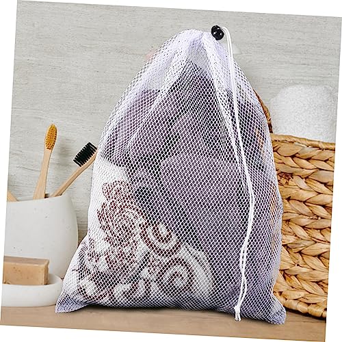 10pcs Reusable Polyester Mesh Drawstring Bags for Vegetable Fruit Storage Multipurpose Travel Pouches for Clothes Sports Equipment Washable Organizer Sacks4