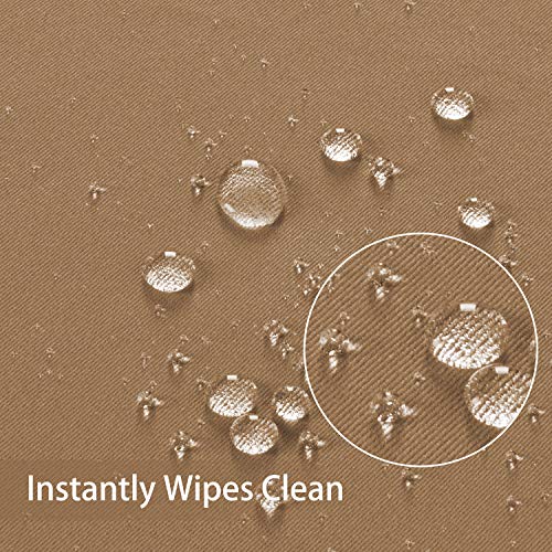 Image of Obstal 210GSM Rectangle Table Cloth, Coffee, 60 x 120 Inch | Heavy Duty Water Resistance Microfiber Tablecloth, Decorative Fabric Table Cover for Outdoor and Indoor Use