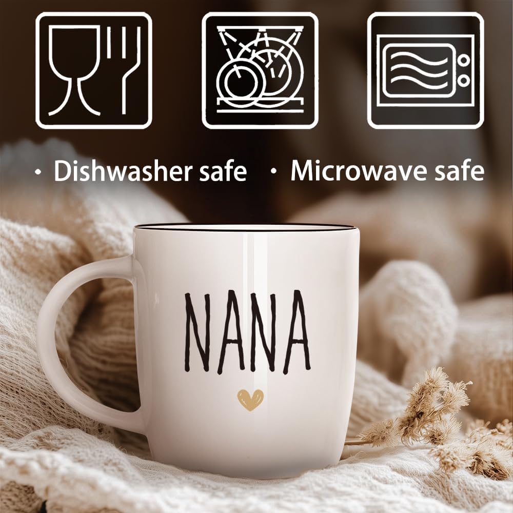Promoted to Nana Coffee Mug Gifts for Grandma, New Pregnancy Announcement Gift for Future Grandmother, Unique Baby Reveal Mugs for Grandma Nana, Christmas Thanksgiving Coffee Mug Gift, 13oz - Image 4