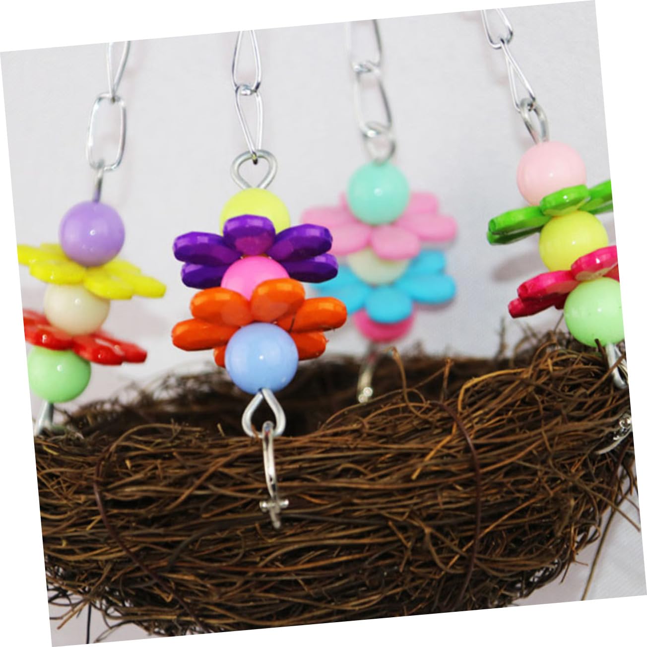 DOITOOL 3 Piezas pequeños Productos para Mascotas Juguete cacatúa Columpio para Loros Nido de para Loros Columpio de ratán Columpio de pájaro Nido de Pájaro el Columpio Jaula Bambú