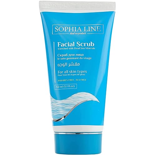 SOPHIA LINE Exfoliante facial del Mar Muerto Cuidado de la piel que desafía la edad para todo tipo de piel normal, seca y todo tipo de piel