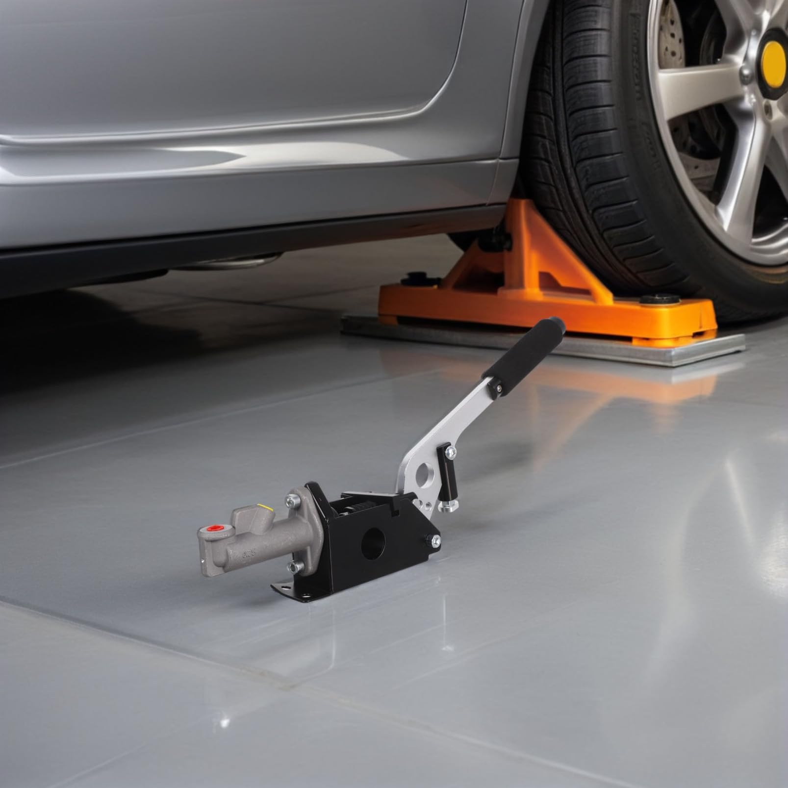 Mipcase Freno de Mano Hidráulico Material de Aleación de Aluminio y Eva Color Aleatorio con Palanca Ergonómica para Coches de Carreras Adecuado para Rally y Drifting en Pista