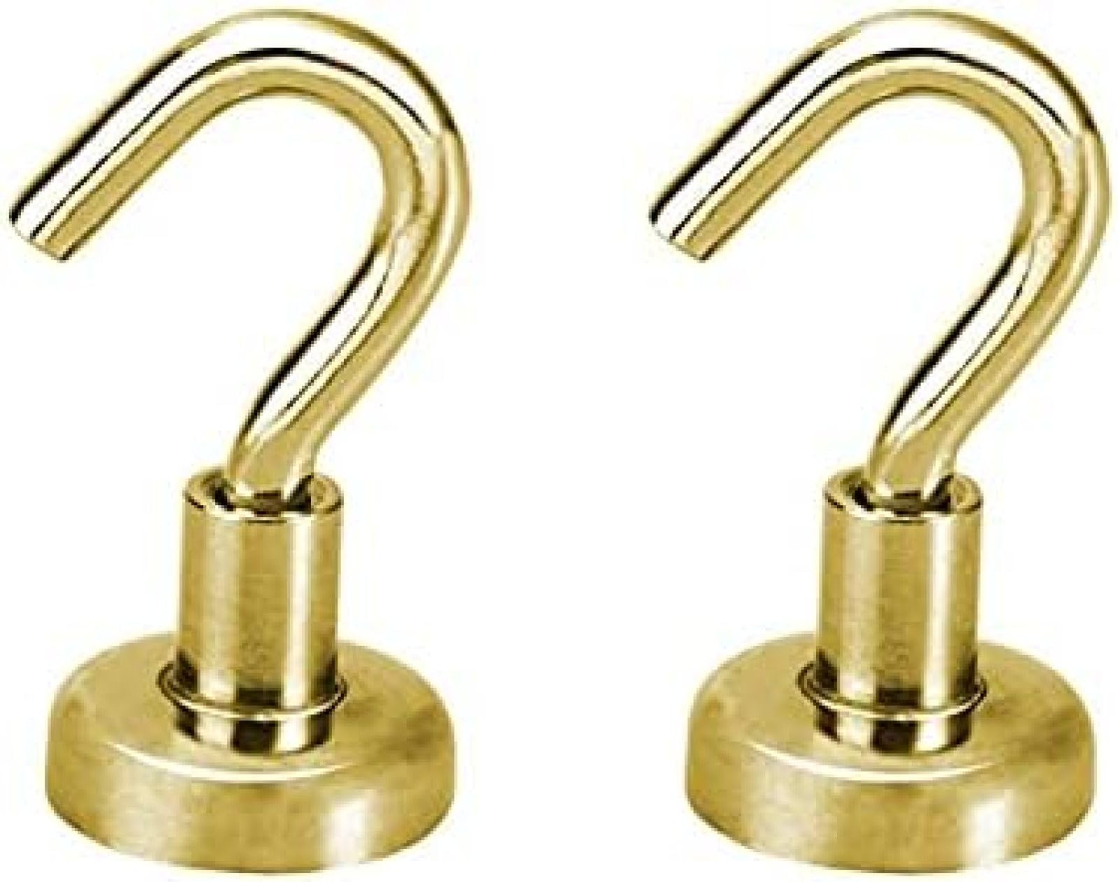 Ganchos Magnéticos De 2/10 Uds., Colgador De Imán De Neodimio Resistente Y Potente, Colgadores Magnéticos Fuertes Para Colgar Tazas, Gancho De Pared Para Abrigos Y Llaves-,10 Piezas De Plata,bonny