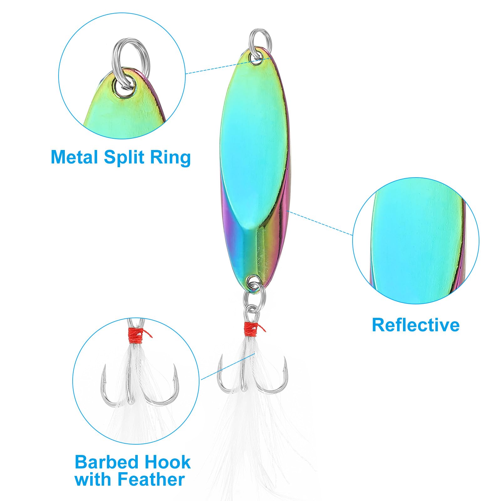 PATIKIL Fishing Spoons 4/5 oz 25g - Image 4