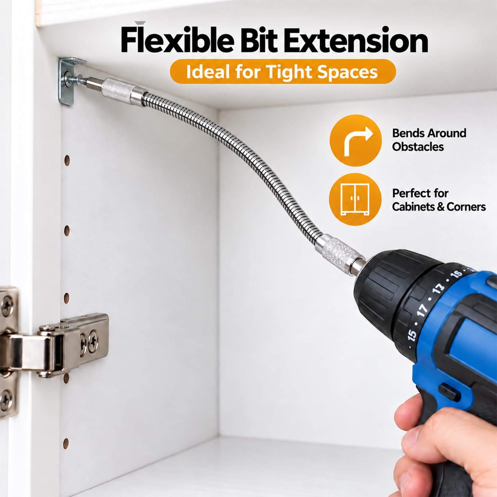 Guyuyii 3-in-1 Drill Attachment Kit - Tight Space Access -5