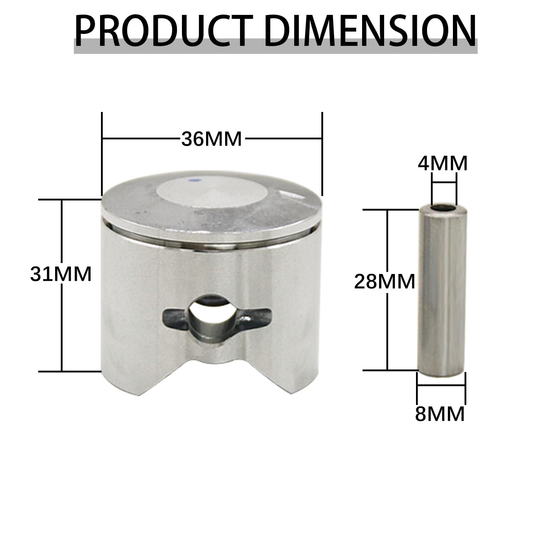FLMLF 29CC-30.5CC Engines 36mm Piston Ring Kit for 1/5 HPI Rovan KM Baja LOSI FG Motor for Zenoah CHONGYANG Engine RC Car Parts