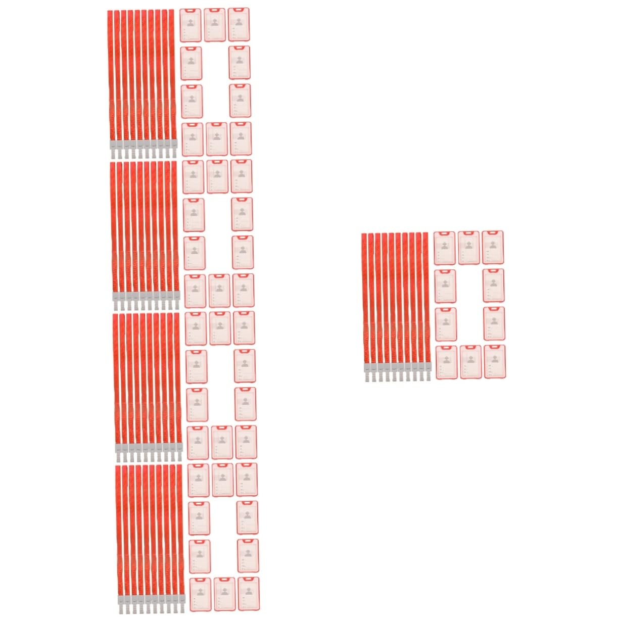EXCEART 50stücke Id Kartenhalter Mit Lanyard Robuste Ausweishalter Für Studenten Und Mitarbeiter Doppelseitiges Design Transparent Und Wiederverwendbar Für Verschiedene Kartenarten