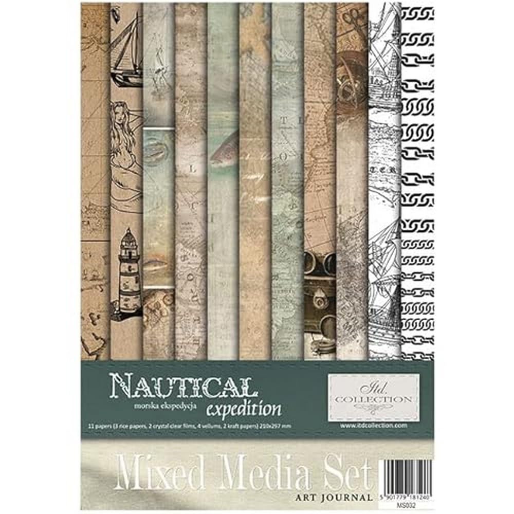 ITD Collection -Scrapbooking Package A4 Accessories Decoupage Set Scrapbook Paper Set with Parchment Paper Size 210 x 297 mm (MS032 - HS Code 48021000)
