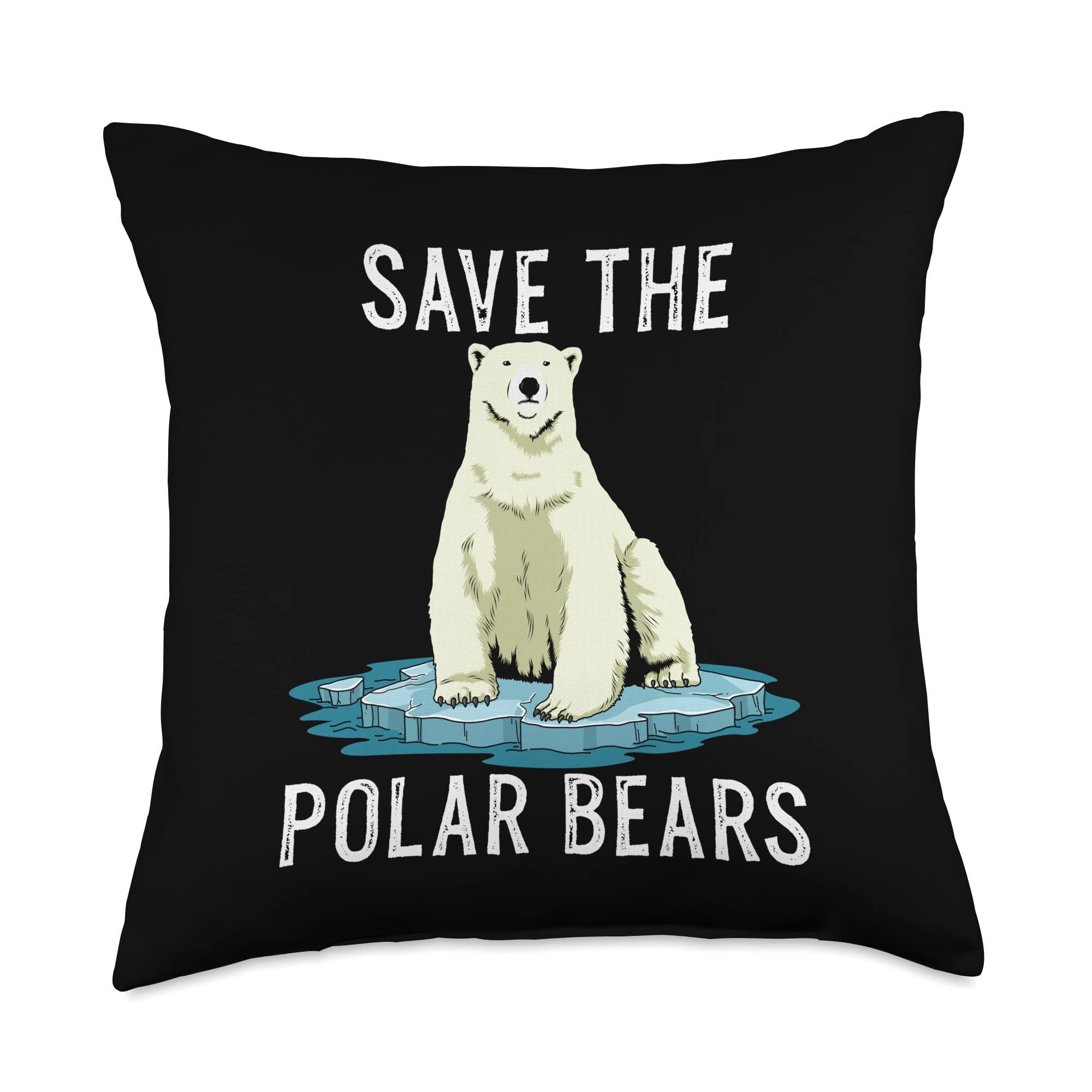 polar bear throw pillow