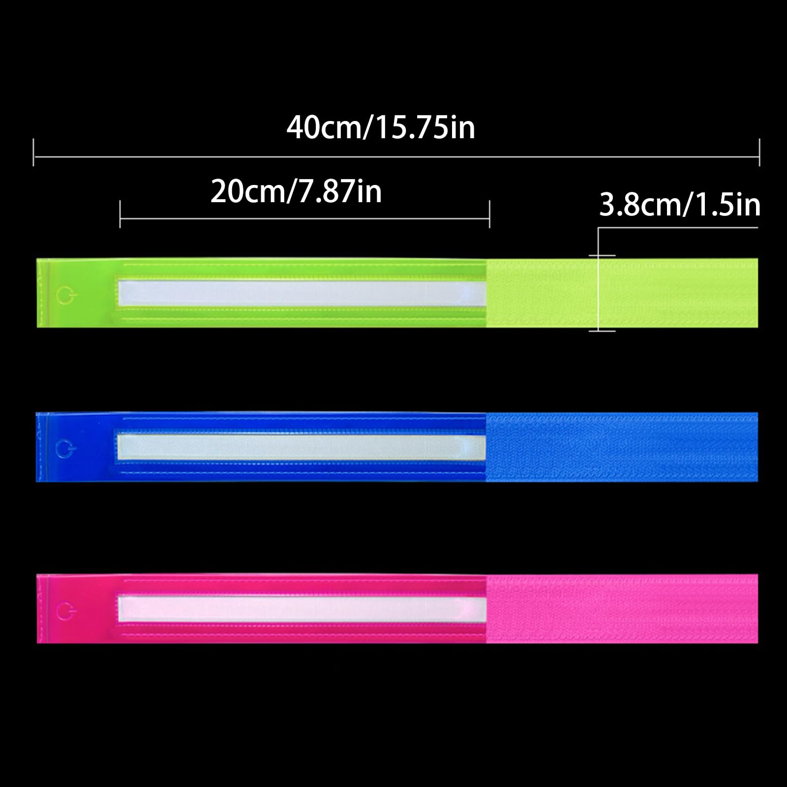 Brazalete reflectante recargable por USB con 360 luces LED, bandas LED de alta visibilidad para correr por la noche, ciclismo